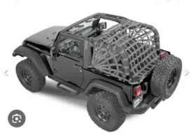 Dd-n-jk2-07rs Dirty Dog 4x4 Spider Netting 3pc Kit Jeep Jk 2 Doors 2007-up