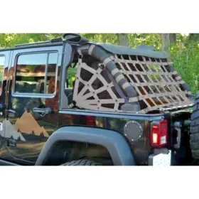 J4nn07rsgy Dirty Dog 4x4 Netting 3pc Kit Spiderweb Sides - For Jeep Jku 4 Door Grey