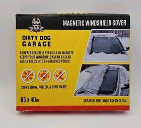 Dirty Dog 810136140477 Windshield Cover Garage Auto Magnetic Vehicle Weather Shield 65x40 New