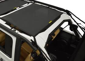 Dirtydog 4 X4 Jl4s18r1bk Dirty Dog 4x4 Rear Mesh Top Black - Fits Jeep Wrangler 4-door 2018-2026
