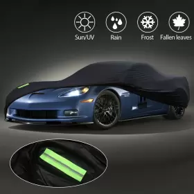 9071195bk Donwell For 68-04 Chevrolet Corvette C3-c5 Full Car Cover Outdoor All Weather Protection