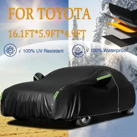 9071335bk Donwell For Toyota 5layer 100% Waterproof All Weather Top-quality Outdoor Full Car Cover