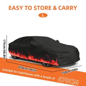 Donwell 9071920re Red Flame 200t Sedan Car Cover Universal Fit Heavy Duty Snow Sun Hail Dust Guard