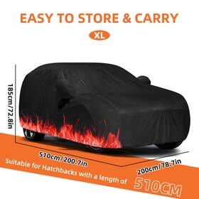 Donwell 9071924re 200t Red Flame Suv Cover Rain Sun Protection Universal Fit 200.7x78.7x72.8 Inch