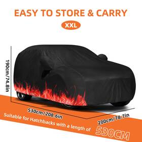 Donwell 9071925re 200t Red Flame Suv Cover Rain Sun Protection Universal Fit 208.6x78.7x74.8 Inch