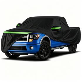 Donwell 9071964bk All-weather Waterproof Car Cover For Pickup Truck- Door Zipper Windproof Snow Uv