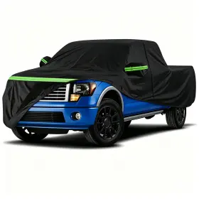 9071964bk Donwell All-weather Waterproof Car Cover For Pickup Truck- Door Zipper Windproof Snow Uv