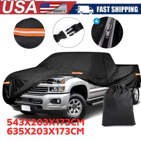 Hao1856367 Eluto Pickup Truck Cover Outdoor Sun Uv Rain Dust Protection Waterproof Up To 210/249 Inch
