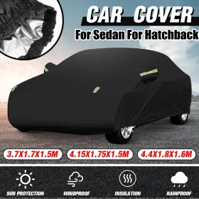 Kvv4442479 Eluto Full Car Cover Waterproof Sun Uv Dust Rain Snow Resistant Protection 173x71 Inch