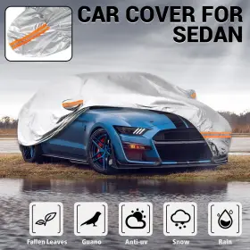 Lvf6655283 Eluto Full Car Cover Waterproof All Weather Protection Anti-uv Rain Snow Anti Scratch