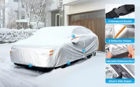 Mda9397757 Eluto Full Car Cover Waterproof Outdoor All Weather For 186ftftto 193ftft Sedan Couple