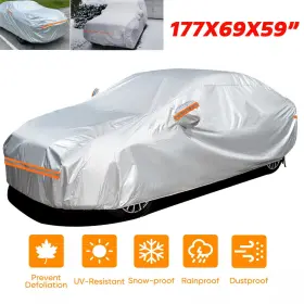 Osu1523173 Eluto M Size Full Sedan Car Cover Upgraded Material Waterproof Outdoor All Weather