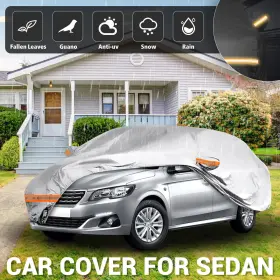Xdv9432367 Eluto Car Cover Ourdoor Storage Dust Rain Scratch Resistant For Auto Sedan 177x69x59 Inch