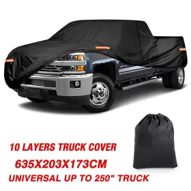 Zqw8789577 Eluto Up To 250 Inch Full Truck Cover Outdoor Breathable Waterproof Sun Uv Rain Protection