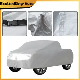 Ea2192030 Exaltedking-auto For Pickup Water Repellent Car Truck Cover Outdoor Silver 190t Polyester Taffeta