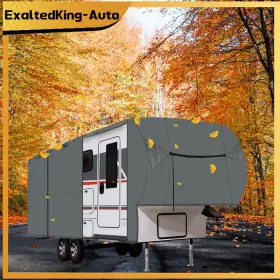 Ea3776352 Exaltedking-auto W/2 Assist Poles Fit 26ft-29ft Motorhome Layers Anti-uv Top Windproof Camper Cover