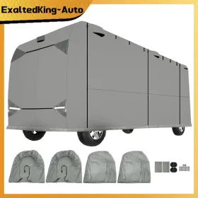 Ek3777186a Exaltedking-auto Water-proof Anti-uv Class A Rv Cover For 40ft-43ft With 2pcs Straps&4tire Covers Trim