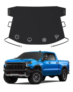 Wsc140 Fluxelle Heavyduty Windshield Cover For Snow Ice And Frost Universal Fit Cars &