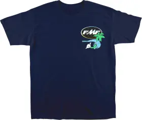 Su25118901nvylg Fmf Day-glo Navy T-shirt Large - Graphic Front And Back