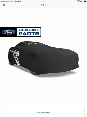 Ford 20 21 22 23 500 Oem For 20-23 Mustang Gt500 Black With White Shelby Cobra Logos Car Cover