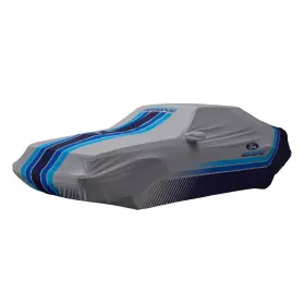 M-19412-fg1 Ford Performance Indoor Cover With Gray And Blue Motorsport Logo Mustang 79-93