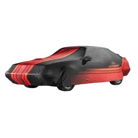 M-19412-fr1 Ford Performance Indoor Cover With Black And Red Motorsport Logo Mustang 79-93
