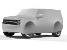 Vm2dz19a412d Ford Bronco 2 Door Model 2021-2024 2d Color Full Vehicle Cover Without Roof Rack Rails