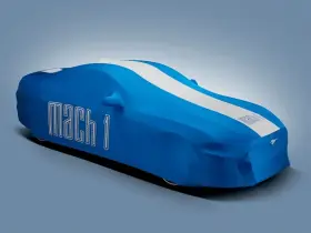 Vmr3z-19a412-a Ford Mustang Mach1 Blue / White Car Cover For Low Wing Models
