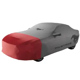 Vrr3z-19a412-c Ford Indoor Car Cover Gray With Red Front Performance Pack And Low Spoil