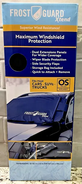 Frost Guard Xtend 800669536762 Os One Size Winter Windshield Cover Fits Most Cars Suvs Trucks