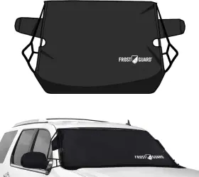 Frostguard 800669533204 Vortex Full-coverage Car Windshield Cover - Black Xl