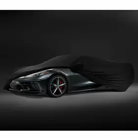 84865967 General Motors 2020-2024 Chevrolet Corvette C8 Indoor Car Cover Black With Logo Oem Gm