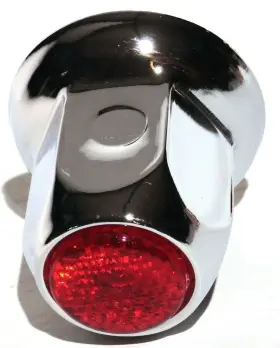 10039 Grand General Gg 710270068142 Lug Nut Covers 33mm Push-on Red Reflector Chrome 2 Inch Tall Up#10039 Set Of 40