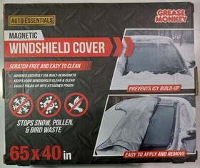 Grease Monkey 819327023445 Auto Essentials Magnetic Windshield Cover 65 Inch X 40 New Open Box