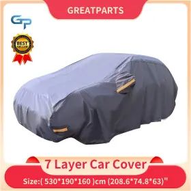 Gre53330 Greatparts 7 Layer Car Cover Sun Uv Dust Rain Snow Resist Waterproof Protect With Lock