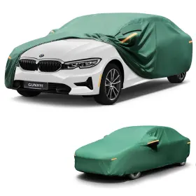 Gu-us-cc-pvc-gn-3xl-1 Gunhyi Car Cover Waterproof All A6-fit Sedan Length 185 To 193 Inch Green