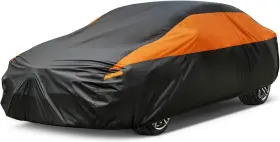 Gunhyi-by-190t-3xl Gunhyi Car Cover For 2 Fit Sedan/coupe-length 184 To 193 Inch Black-orange
