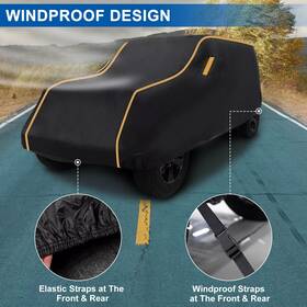 Han Han-hy008761 Suv Car Cover For Jeep Wrangler Jk Jl 4 Door 2007-2024 Sun Uv Rain Protection
