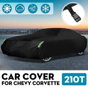 Han Mxh202309021229 For Chevy Corvette 210t Full Car Cover Uv Protection Waterproof Dustproof Black
