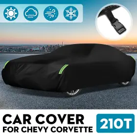 Mxh202309021229 Han For Chevy Corvette 210t Full Car Cover Uv Protection Waterproof Dustproof Black
