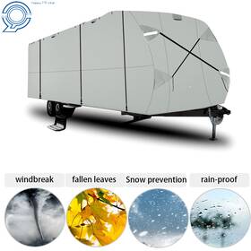 Happy19star Hp81486 Waterproof Camper Travel Trailer Cover 4-ply For 20ft-22ft Rv