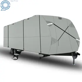 Hp81489 Happy19star Waterproof Camper Travel Trailer Cover 4-ply For 22ft-24ft Rv
