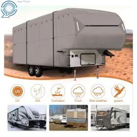 Hp81501 Happy19star Gray 26ft-29ft Ft Waterproof For 5th Wheel Rv Motorhome Camper Storage Cover 4-ply