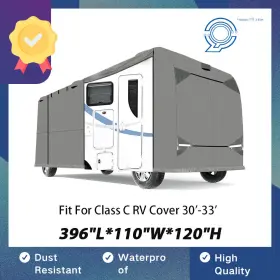 Hp81513 Happy19star 30-33 Ft Rv Cover Storage Anti-uv For Class A Motorhome Trailer Camper
