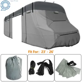 Hp81525 Happy19star 23ft-26ft Anti-uv Rv Cover Storage For Class C Motorhome Trailer Camper Waterproof