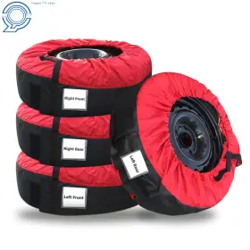Hp89322 Happy19star Package Of 4 For 22 -31 Tyre Bags Red With Black Handle 600d