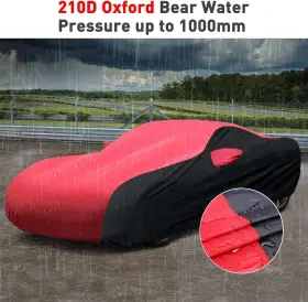 C6200520133599 Hengyi For Corvette C6 05-13 Fully Waterproof/top-quality Custom Car Cover Red And Black