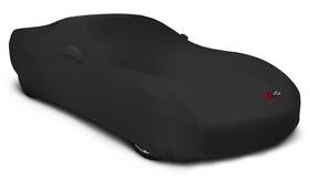 Holda Hq2jea Superstretch Indoor Black Tailored Car Cover For Chevy Corvette C3 - Bag And Logo