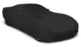 Hq2jea Holda Superstretch Indoor Black Tailored Car Cover For Chevy Corvette C3 - Bag And Logo