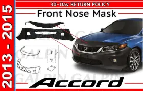 08p35-t3l-100 Honda 13 - 15 Accord Front Bumper Hood Nose Mask Cover Oem Brand New Black